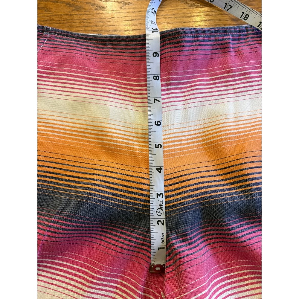 Trina Turk Women Pink Orange Striped Wide Leg Trousers Size 4 Boho Y2K Coastal - Picture 8 of 10